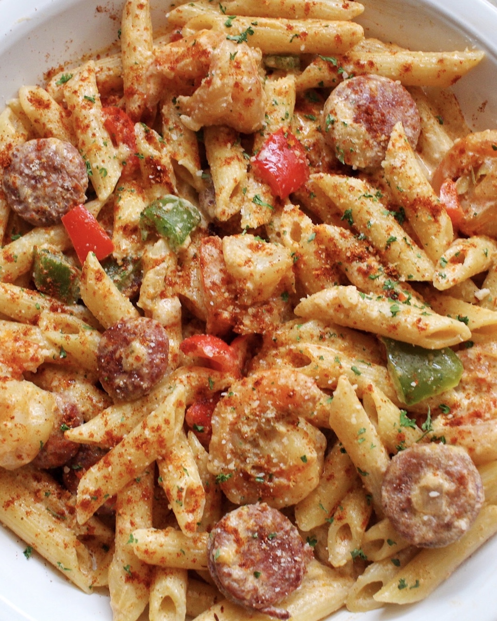 Cajun Shrimp Pasta with Sausage - Pegz Cooks